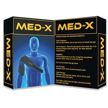 Shoulder Wrap Gel Ice Hot Cold Pack for Shoulder Injury Pain Relief Therapy Rotator Cuff Rheumatoid Arthritis Treatment Osteoarthritis Bursitis Tendinitis AC Joint Sports Injuries