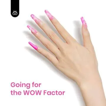 Beetles Hot Pink Gel Nail Polish, 1Pcs 15ml Cosmos Bouquet Pink Gel Polish Soak Off Uv Nail Lamp Needed Nail Art Manicure for Women