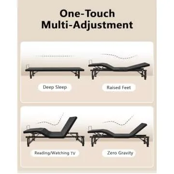 Miscoos Adjustable Bed Frame with Wireless Remote Control