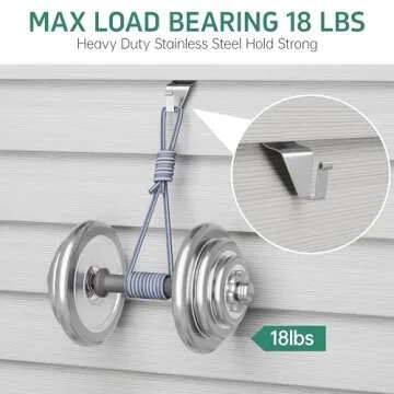 MUAKIOY Vinyl Siding Hooks, (30 Pack) Heavy Duty Vinyl Siding Hangers Clips, No Drill No Hole Needed No Damage Outdoor Hook, Hanging Wreath Things Decor for Horizontal Gap Vinyl Wall Mount