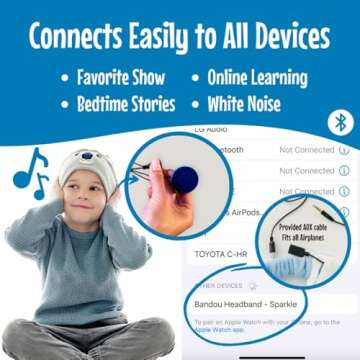 Bandou - Original Toddler & Kids Headphones - Bluetooth Wireless & Wired Headband - Comfortable Fit - Safe Volume Limited - Adjustable for Travel, Learning, and Sleep (Kiki The Koala)