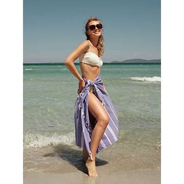 SMYRNA Turkish Cotton Beach Towel - Oversized & Eco-Friendly