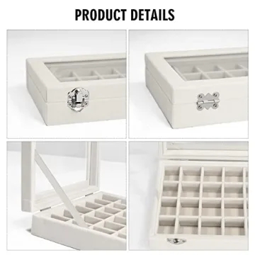 Vicoter Velvet Jewelry Box for Elegant Jewelry Storage