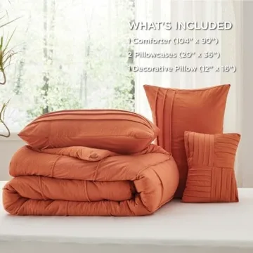 Bedsure King Size Comforter Set - Stylish & Cozy 4 Pieces