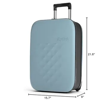 Rollink Flex Vega Cabin Plus Fully Collapsible Suitcase - Hardshell, Silent, Coated Wheels for Smooth Gliding, Scratch, Water & Impact Resistant, Carry-On 21-Inch (11.8 Gal packing volume), Aron