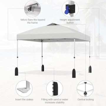Favofamilie 10x10 Instant Canopy with Wheeled Bag