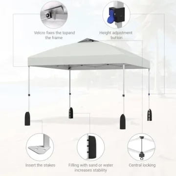 Favofamilie 10x10 Instant Canopy with Wheeled Bag