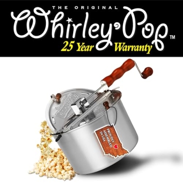 Original Whirley Pop Popcorn Maker for Perfect Movie Nights