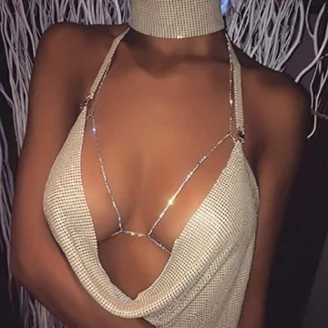 Sexy Rhinestone Body Chain Jewelry for Women Nightclub Bikini