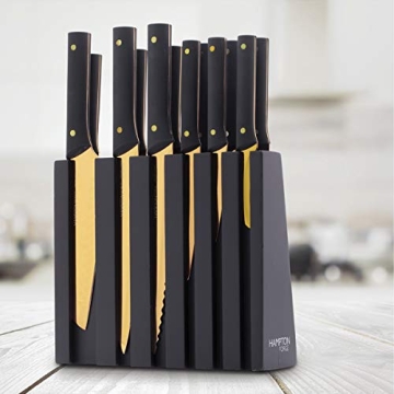 Hampton Signature Knight Cutlery Block Set - Stylish & Sharp