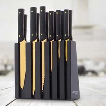 Hampton Signature Knight Cutlery Block Set - Stylish & Sharp