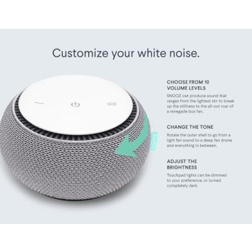 SNOOZ Smart White Noise Machine Real Fan Deep Sleep Travel