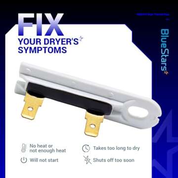 (2024 Update) 3392519 Dryer Thermal Fuse Part by BlueStars - Fit for Whirlpool Kenmore - Replaces AP6008325 G4AP0500 3388651 694511 80005 WP3392519VP - Pack of 2