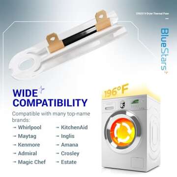 (2024 Update) 3392519 Dryer Thermal Fuse Part by BlueStars - Fit for Whirlpool Kenmore - Replaces AP6008325 G4AP0500 3388651 694511 80005 WP3392519VP - Pack of 2