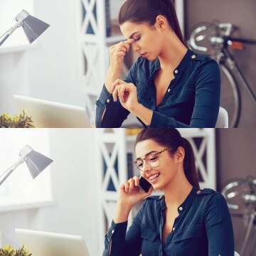 FEIYOLD Retro Round Blue Light Glasses for All