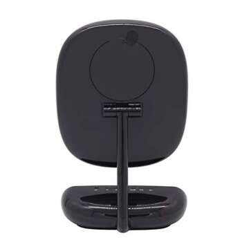 Impressions Vanity Melody Duotone Lighted Makeup Mirror with LED Strip Light, Makeup Vanity Mirror with Lights with 180 Degree Tilted 5X Magnifying Mirror for Bedroom (Black)