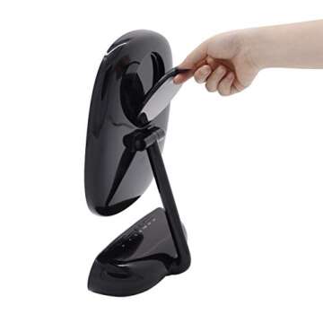 Impressions Vanity Melody Duotone Lighted Makeup Mirror with LED Strip Light, Makeup Vanity Mirror with Lights with 180 Degree Tilted 5X Magnifying Mirror for Bedroom (Black)