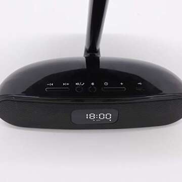 Impressions Vanity Melody Duotone Lighted Makeup Mirror with LED Strip Light, Makeup Vanity Mirror with Lights with 180 Degree Tilted 5X Magnifying Mirror for Bedroom (Black)