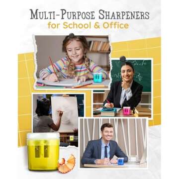100 Pack Colorful Double Hole Pencil Sharpeners for Kids