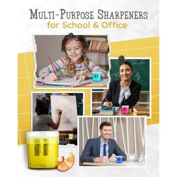 100 Pack Colorful Double Hole Pencil Sharpeners for Kids