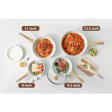 SENSARTE Nonstick Frying Pan, 12.5 Inch Ceramic Skillet