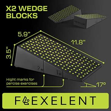 Squat Wedge Block Pair for Optimal Squat & Flexibility