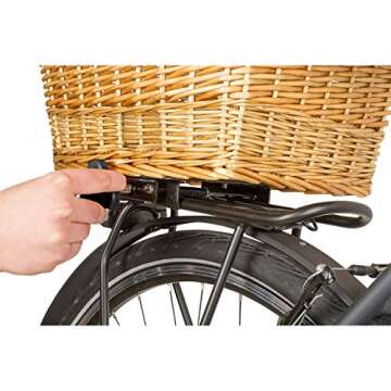 M-Wave Wicker Pet Bicycle Carrier: 17x12x6.5 Inches