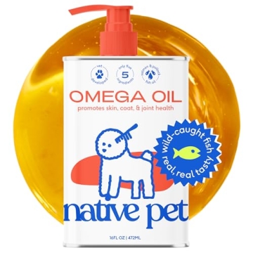 Native Pet Omega 3 Fish Oil for Dogs - Supports Itchy Skin & Mobility