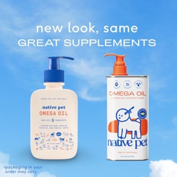 Native Pet Omega 3 Fish Oil for Dogs - 16 oz Liquid Pump