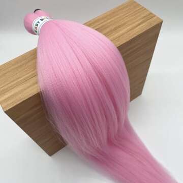 Vibrant Pastel Pink Pre Stretched Braiding Hair Extensions