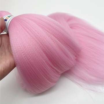Vibrant Pastel Pink Pre Stretched Braiding Hair Extensions