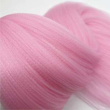 Vibrant Pastel Pink Pre Stretched Braiding Hair Extensions