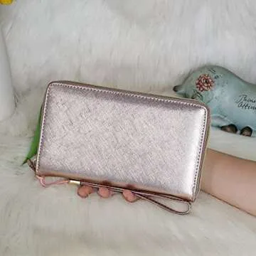 PENDELY Cash Envelope Wallet - Budget Wallet with Cash Envelopes,All in One Money Wallet Organizer for Women Budgeting with Monthly Budget Cards & Yearly Budget Planner Sheet RFID Blocking(Pink)