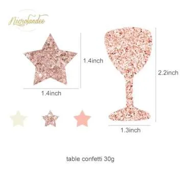 NICROLANDEE 12PCS Rose Gold Party Decorations Set