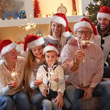 JUANANIUG Christmas Hat - Extra Thick Santa Hat for All