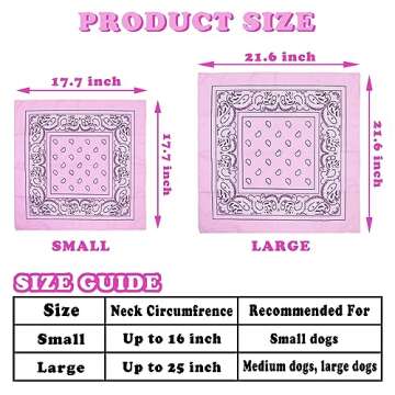 GOYOSWA Dog Halloween Costumes, Dog Cowboy Costume Halloween Dog Cowboy Hat Halloween Dog Bandana Scarf Funny Dog Halloween Costumes for Small Medium Large Dogs Pets (Pink Hat & Pink Bandana, Large)