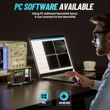 Upgraded NanoVNA-F V2 Vector Network Analyzer 50kHz-3000MHz HF VHF UHF VNA Antenna Analyzer 4.3 inch with 5000mA-h,Measuring S-Parameter Voltage SWR, Phase, delay, Smith Chart