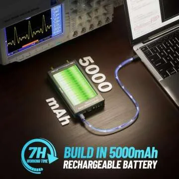 Upgraded NanoVNA-F V2 Vector Network Analyzer 50kHz-3000MHz HF VHF UHF VNA Antenna Analyzer 4.3 inch with 5000mA-h,Measuring S-Parameter Voltage SWR, Phase, delay, Smith Chart