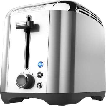 BLACK+DECKER Rapid Toast 2-Slice Toaster Stainless Steel