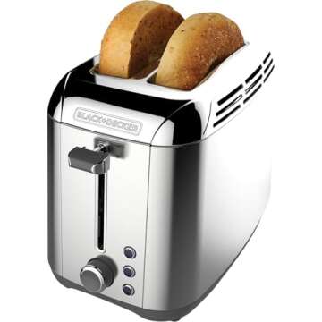 BLACK+DECKER Rapid Toast 2-Slice Toaster Stainless Steel