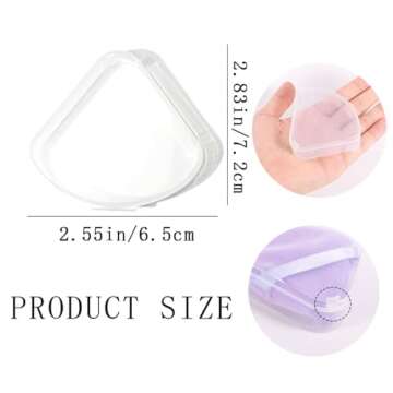 8 PCS Triangle Powder Puffs Holder Cases - Protective Makeup Sponge Storage