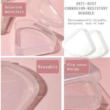 Triangle Powder Puff Holder Cases for Travel