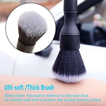 AntBooBoo 3 Pack Ultra-Soft Detailing Brush Set for Scratch-Free Cleaning