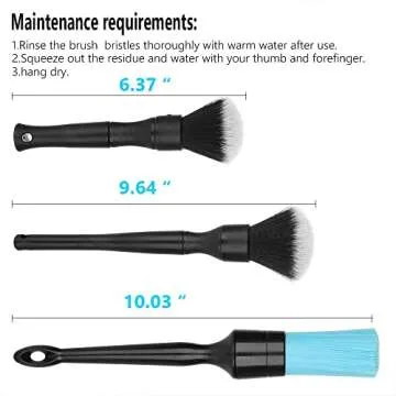 AntBooBoo Ultra-Soft Detailing Brush Set for Scratch-Free Cleaning