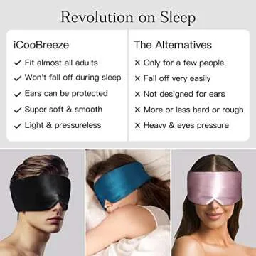 iCooBreeze Natural Silk Eye Mask for Ultimate Sleep Comfort