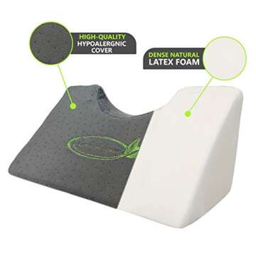 Lumia Wellness Cervical Traction Wedge Pillow - Neck Support Pillow, FSA/HSA Eligible, TMJ & Neck Pain Relief, Neck Stretcher Relaxer