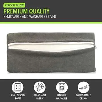 Lumia Wellness Cervical Traction Wedge Pillow - Neck Support Pillow, FSA/HSA Eligible, TMJ & Neck Pain Relief, Neck Stretcher Relaxer