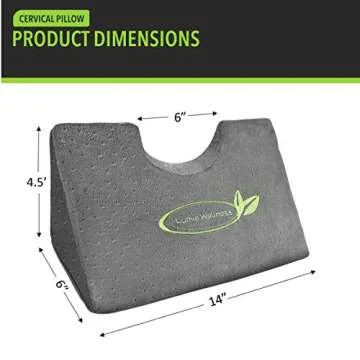 Lumia Wellness Cervical Traction Wedge Pillow - Neck Support Pillow, FSA/HSA Eligible, TMJ & Neck Pain Relief, Neck Stretcher Relaxer