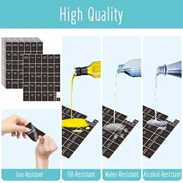 432 Removable Spice Labels for Organized Kitchen Containers