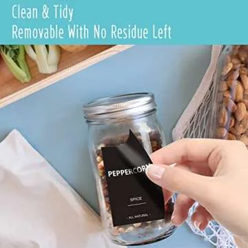 432 Removable Spice Labels for Organized Kitchen Containers